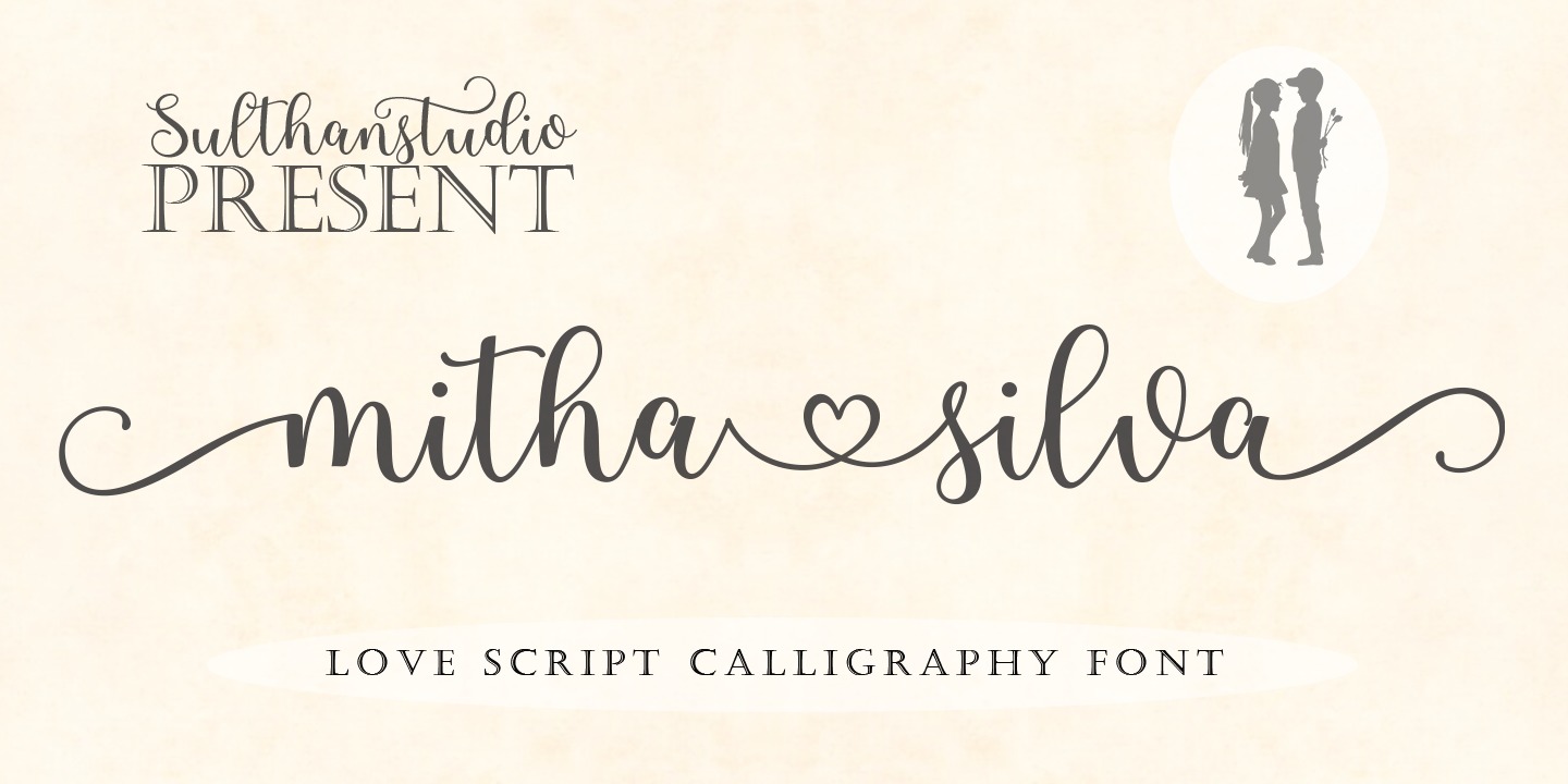 Beispiel einer Mitha Silva-Schriftart